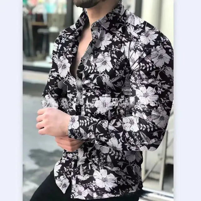 Camisa de vestir casual para hombre Camisas con botones Camisa de trabajo de manga larga Tops con cuello extendido 