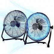 Vie Air 14 Inch Twin Pack Industrial High Velocity Heavy Duty Metal Floor Fan with 3 Speed Settings