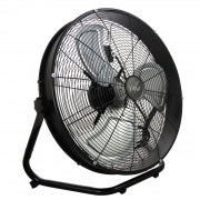 Refurbished Vie Air 20 Inch 3 Speed Motor Metal Floor Drum Fan in Black