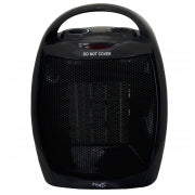 Vie Air 1500W Portable 2 Settings Black Ceramic Heater with Adjustable Thermostat