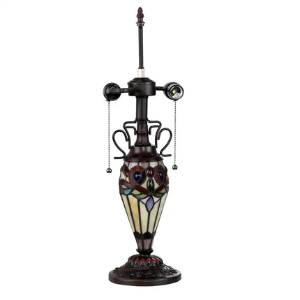 SERENITY Tiffany-style Dark Bronze 3 Light Double Lit