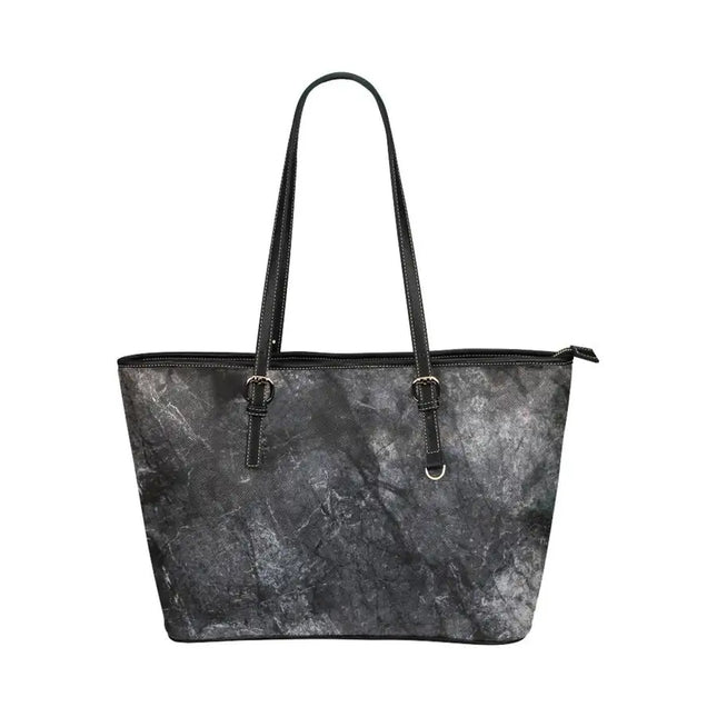 Women's Leather Tote Bag, Grey Multicolor Double Handle Handbag