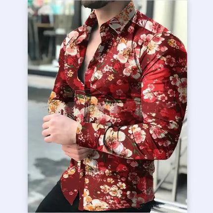 Men's Casual Dress Shirt Button Down Shirts Long-Sleeve Work Shirt Spread Collar Tops