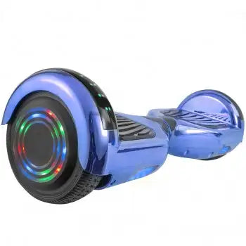 Hoverboard en cromo azul con altavoces Bluetooth