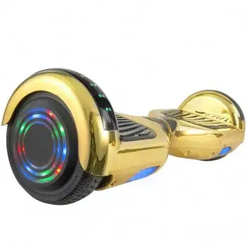 Hoverboard en cromo dorado con altavoces Bluetooth